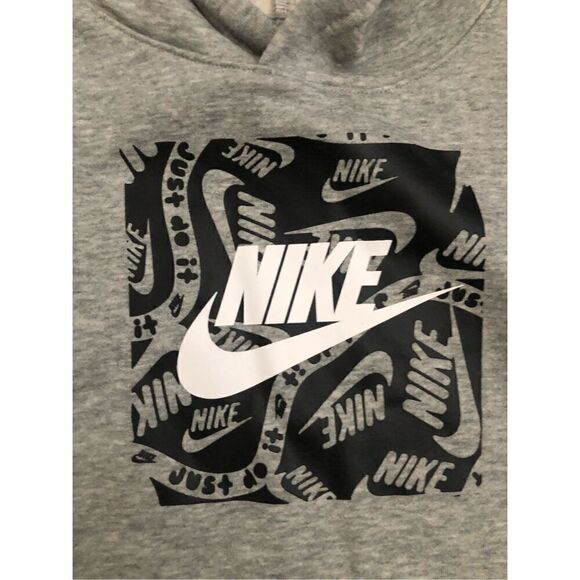 Nike Amplify Little Kids Hoodie Size 7 Dark Heather Grey - Picture 3 of 4